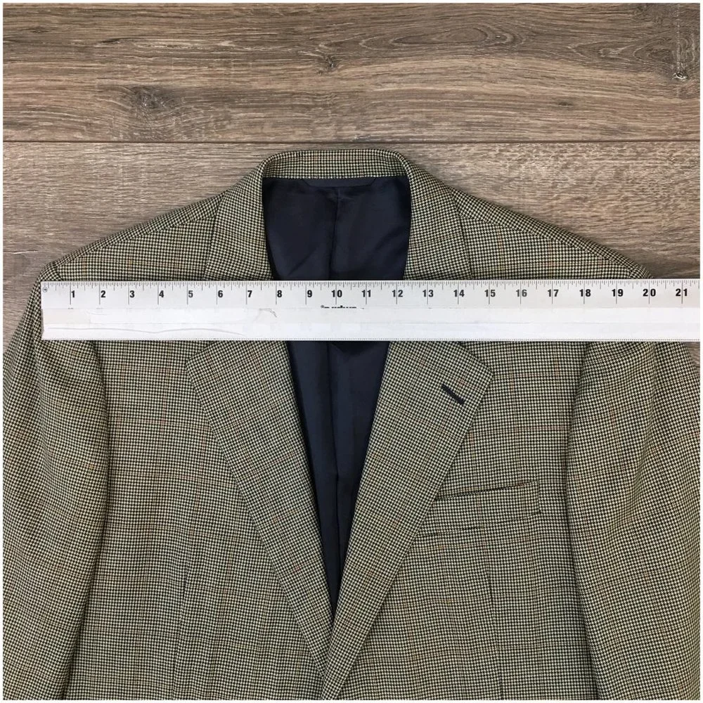 Hickey Freeman Mens Blazer Sport Coat Two Button Jacket Wool 42L Casual Suit VTG